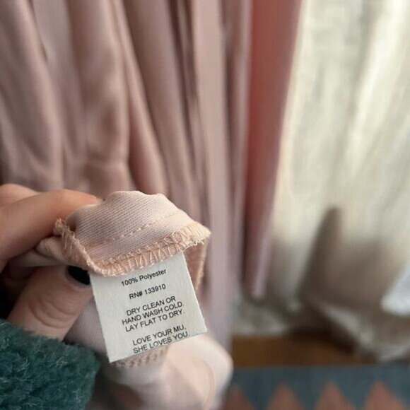 Show Me Your Mumu Liz Maxi Dress Strappy Wrap Dusty Blush Crisp Pink NWT S - Picture 5 of 7